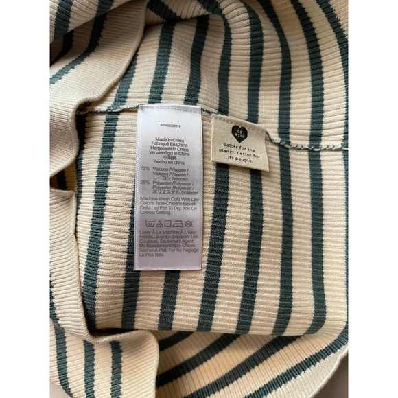 Madewell Carmon Crop Cardigan Sweater in Stripe Size L - Picture 10 of 12